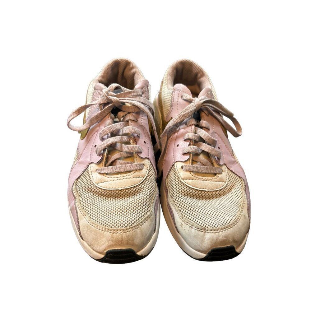Nike Air Max Excee Women's Shoes Size 4Y Pink/Gold Mesh & Leather - Picture 3 of 9